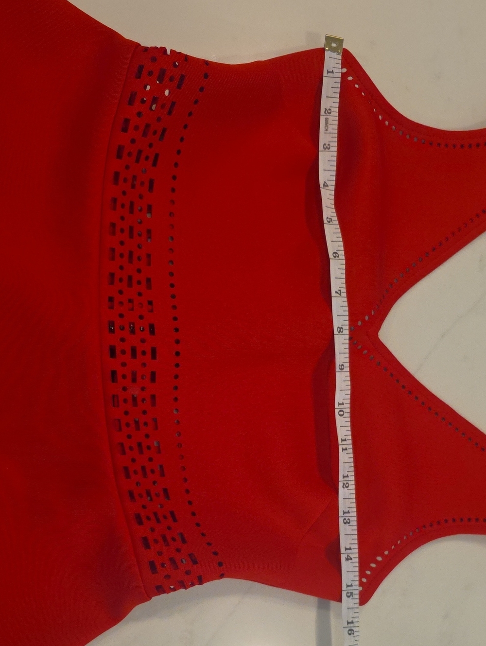 Guess Red V-Neck Sleeveless Dress - Picture 10 of 11
